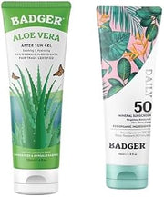 Badger Organic Aloe Vera Gel +SPF 50 Daily Mineral Sunscreen