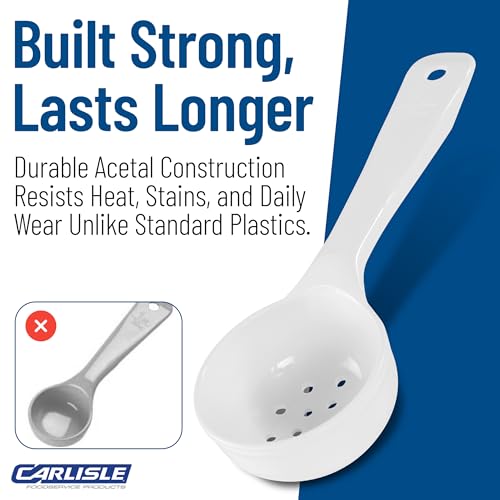 Carlisle FoodService Products 3 Ounces / White / Pack of 1 Cooking Spoons