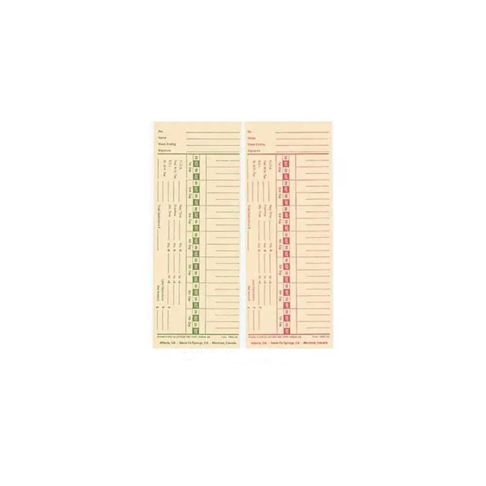 E2 Time Cards - Double-Sided by Lathem – Pack of 1000, Model 375-036