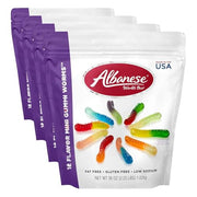 Albanese Mini Worms / 36 Ounce (Pack of 4) / Orange,Blue,Lime,Pink Gummy Candy