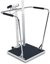 Detecto Digital Bariatric Scale 800 x 0.2lb/ 360 x 0.1kg W/Handrails, Digital Height Rod, 6857DHR