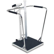 Digital Bariatric Scale 800 x 0.2lb/ 360 x 0.1kg W/Handrails by Detecto – 40"L x 29"W x 43"H, Steel, White, Model 6857DHR
