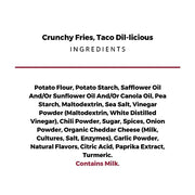 The Daily Crave TACO Dil-licious Fries / 4.25 Ounce (Pack of 8) / 1 Puffed Snacks