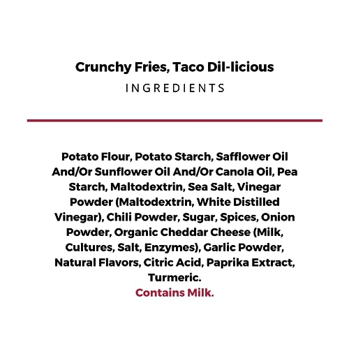The Daily Crave TACO Dil-licious Fries / 4.25 Ounce (Pack of 8) / 1 Puffed Snacks