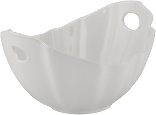 10 Strawberry Street Whittier 10.5"/ 64 Oz Boat Bowl with Wave Texture, Set of 2, White