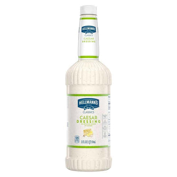 Easy Pour Bottle Caesar Dressing by HELLMANN'S – 6 x 32 oz, Pack of 6