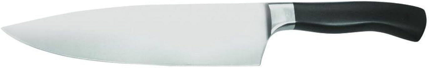HUBERT Cook's Knife Stainless Steel with Black Santoprene Handle - 10" L Blade