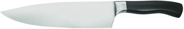 HUBERT Cook's Knife Stainless Steel with Black Santoprene Handle - 10" L Blade