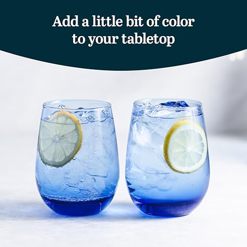 Libbey Tidal Blue 12 / 15.3 Ounces / Modern Wine Glasses