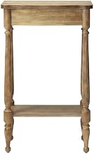 Starlight Canyon Home Distressed Console Table with 4 Legs, Transitional Brown Entryway Sofa Table with Poplar Wood and Oak Veneer