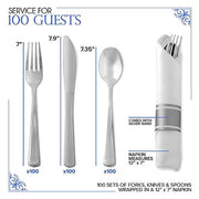 Stock Your Home 100 Count / Silver / Formal Spoons