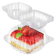 Stock Your Home 5" x 5" - 25 Count / Clear / 25 Clamshell Take Out Containers
