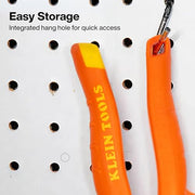 KLEIN TOOLS Long Nose Straight-Cutting / 3 inches / Orange Nippers & Snips