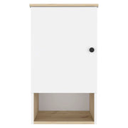 Alaska Medicine Cabinet with 3 Storage Shelves by FM FURNITURE – Metal, Light Oak-white, Model FM7120GDB