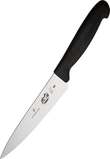 Victorinox Kitchen Fibrox Pro Chef's 6" Blade, 1¼" width at handle Black 5.2003.15