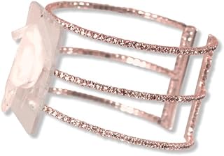 Reliant Ribbon FT-TC1908R Floral Accessories - Triple Crown Flower Bracelet- Rose Gold Rd,1 Piece