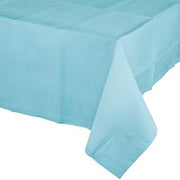 Creative Converting Pastel Light Blue 2-Ply Paper/Poly Tablecloth 54" x 108" 6 Per Pack
