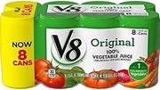 V8 Original 100% Vegetable Juice, 5.5 fl oz Can (8 Pack)