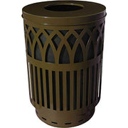 Covington 40-Gal Steel Can Color: Brown by Witt – Round, 40.0 gallons, Steel, Green, Model COV40P-FT-BN