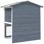 vidaXL grey / 37.0"L x 23.6"W x 38.6"H / Slide Outdoor Pens & Hutches