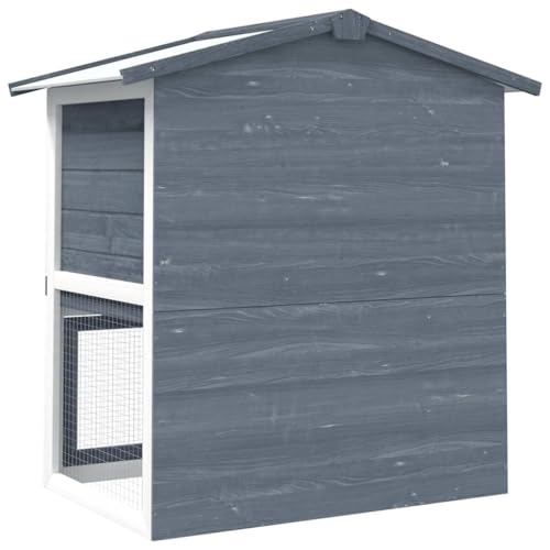 vidaXL grey / 37.0"L x 23.6"W x 38.6"H / Slide Outdoor Pens & Hutches