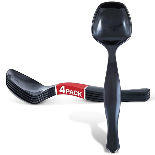 Stock Your Home 4 / 4 Count / Black Serving Spoons
