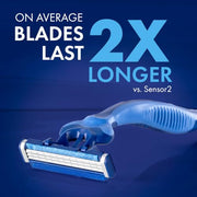 Gillette 4 Count (Pack of 1) / Sensor3 Smooth (4ct) / Blue Disposable Razors