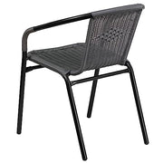 Flash Furniture Grey / Set of 4 / Contemporary Patio Dining Chairs
