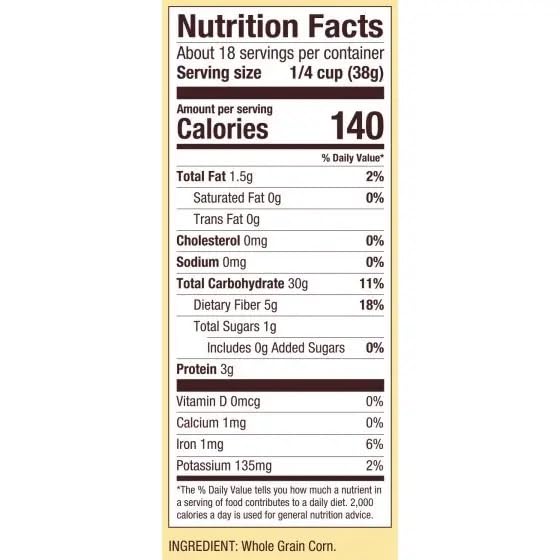Bob's Red Mill 24 Ounce (Pack of 4) / Natural / Resealable Corn