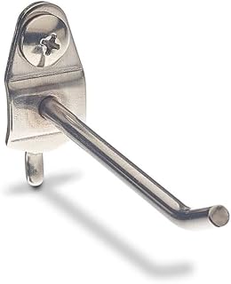 Triton Products B3165092 Single Rod Hook for 0.125 & 0.25 in. Pegboard - 1 x 2.5 x 2 in. - Silver - Pack of 3