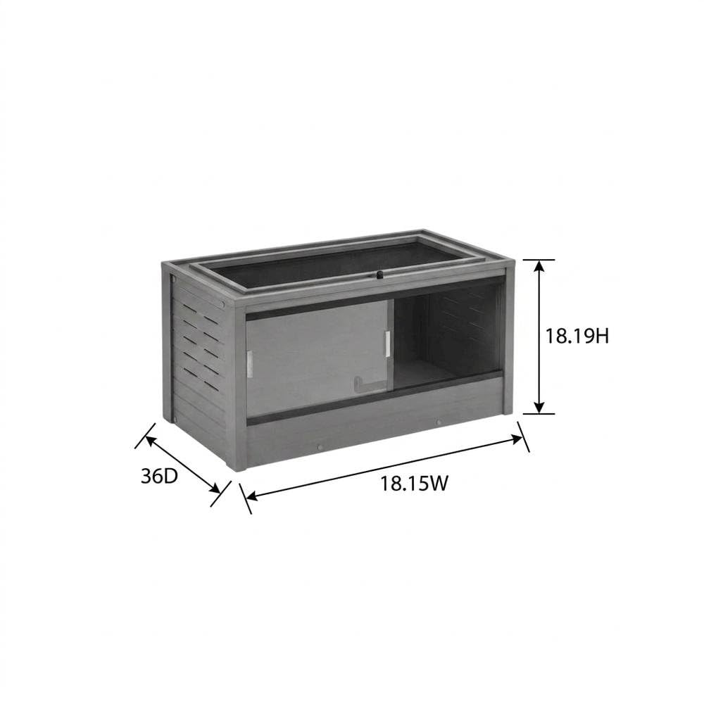 Grey Reptile Lounge by Bison Pets – Glass, Grey