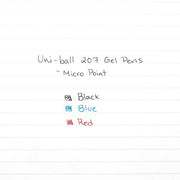 207 Retractable Medium-Point Gel Pens by Uni-Ball – 2 Count (Pack of 1), Metal, Red, Model 1914823