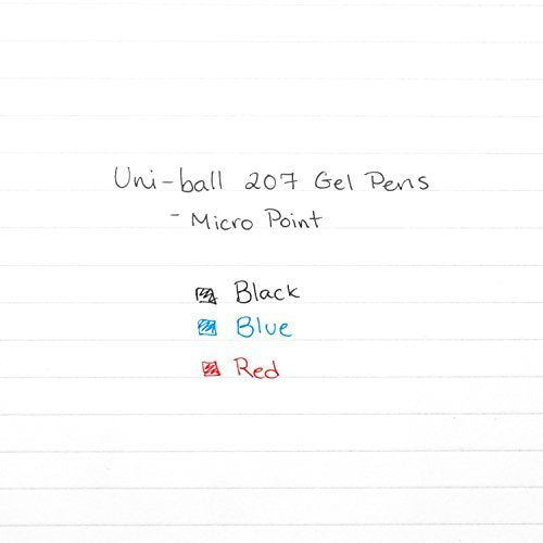 207 Retractable Medium-Point Gel Pens by Uni-Ball – 2 Count (Pack of 1), Metal, Red, Model 1914823