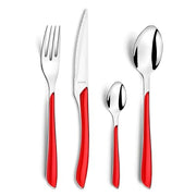 Amefa 32 Piece Cutlery Set for 8 People / Red / Modern Flatware Sets