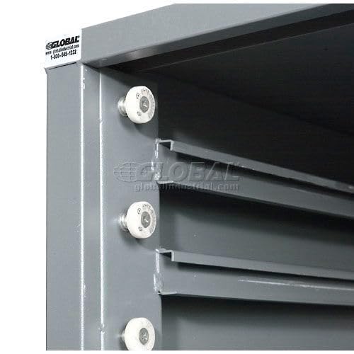 41" W Flat File Cabinet by Global Industrial – 40.75" W x 28.38" D x 16" H, Alloy Steel, Grey, Model 506825GY