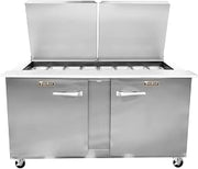 Traulsen UST6012-LL-SB Dealer's Choice Compact Prep Table Refrigerator with low-profile flat lid