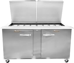 Traulsen UST6024-RR-SB Dealers Choice Compact Prep Table Refrigerator With Low-Profile Flat Lid