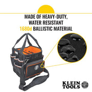 KLEIN TOOLS 10-Inch Tote / Black/Orange / 1 Tool Bags
