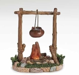 Fontanini by Roman Inc., Lighted Campfire, 7.5" Collection, Nativity Figure and Accessories, Hand Sculpted and Painted (7x6x4)