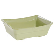 Serving Bowl Display Bowl 1/2 Size Willow Green Melamine Curveware Pan - 9 7/8 L x 12" W x 4" D by HUBERT – Melamine, Willow Green, Model H0094-WILLOW