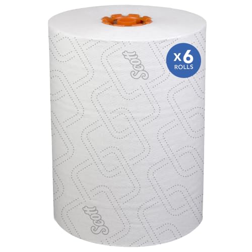 Scott Professional Orange Core / 580 Feet (Pack of 6) / White Paper Towels