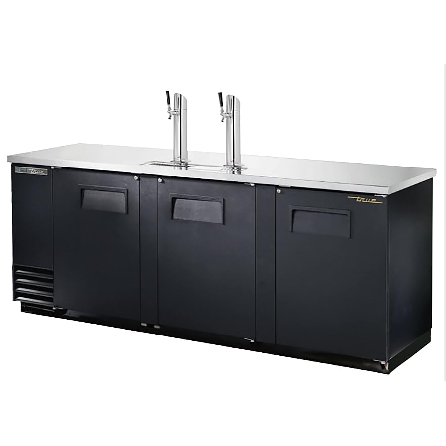 (4) 1/2 Keg Capacity Draft Beer Cooler by TRUE – Black, Model TDD-4-HC