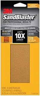 3M 11220-G-6 Sandpaper with No-Slip Grip, 9" x 3-2/3"