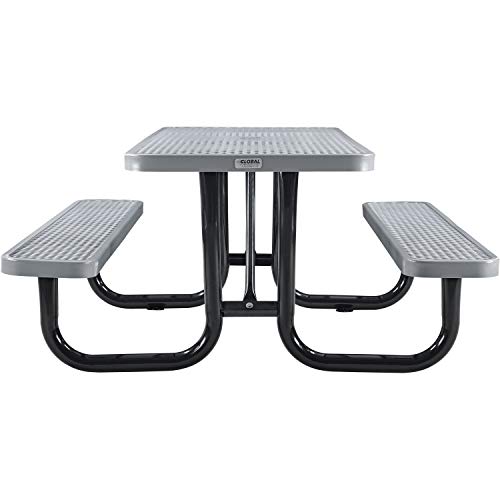 Global Industrial Grey / 72 inches x 62 inches x 29.5 inches / Industrial Picnic Tables