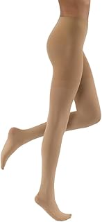 JOBST Relief Waist High Graduated Compression Stockings 15-20mmHg - Comfortable Unisex Design - Closed Toe, Beige, Petite Large