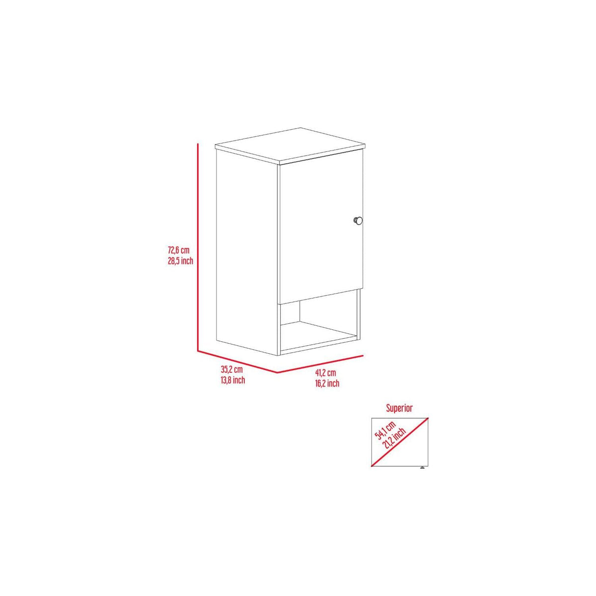 Generic Light Oak / White / One size / Modern Medicine Cabinets