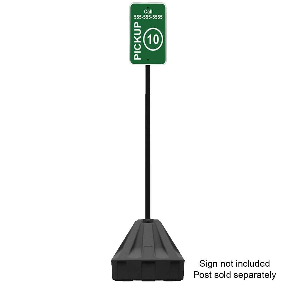 Roll-A-Post Portable Sign Post with 60" Power Post Plastic Signpost by Plasticade – Plastic, White
