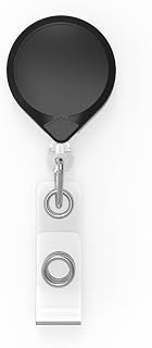 KEY-BAK Mini-BAK Retractable Badge Holder with 36" Nylon Cord, Steel Belt Clip