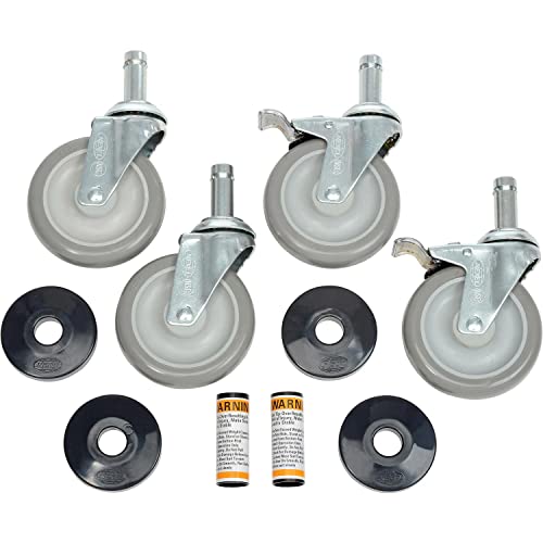 Nexel Stem Casters by Global Industrial – 22.5"L x 1.25"W x 1.8"H, Steel, Gray, Model 585182A