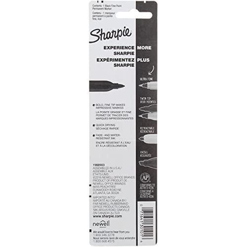 Sharpie Black / 6 Count (Pack of 1) / Permanent,Fine Permanent Markers